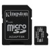 Kingston Micro Secure Digital 16GB microSDXC Canvas Select Plus 80R CL10 UHS-I Card-SD Adapter 