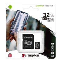 Kingston Micro Secure Digital 32GB microSDXC Canvas Select Plus 80R CL10 UHS-I Card + SD Adapter 